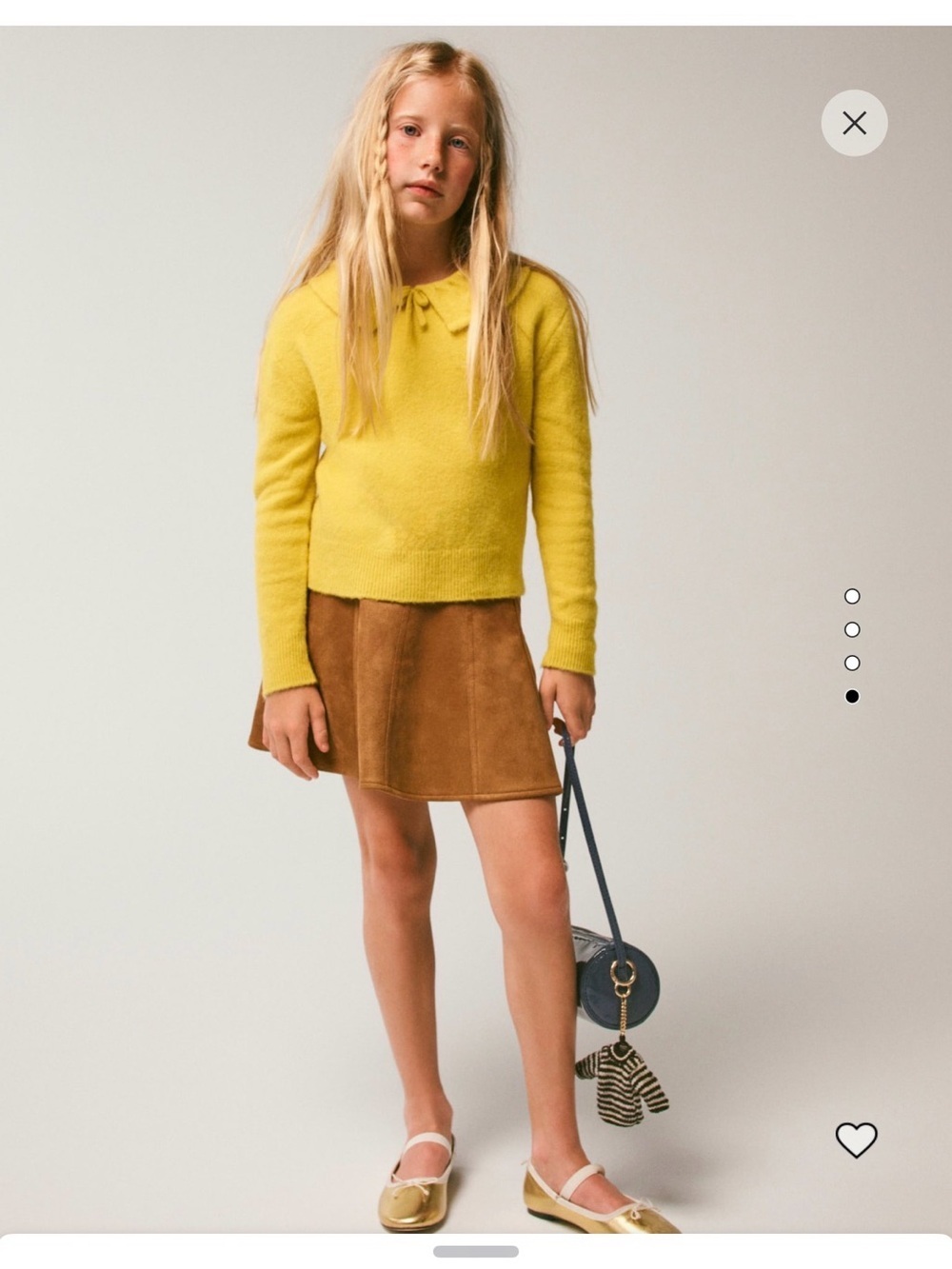 Crewcuts Brown Suede-Look A-Line Skirt
